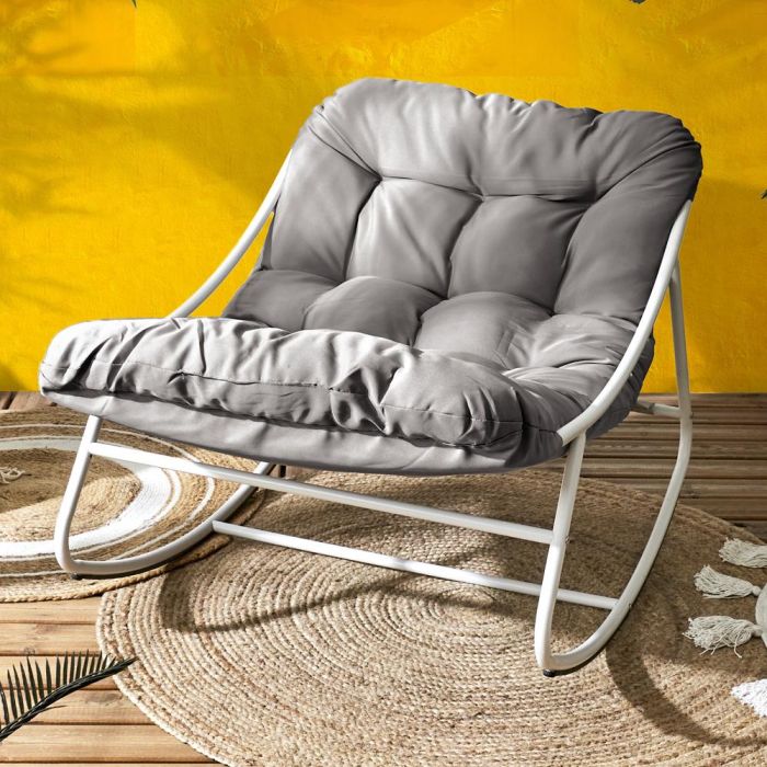 Butaca-Mecedora Tenerife Beige Home Deco Factory 5 Butaca-Mecedora Tenerife Beige Home Deco Factory 5