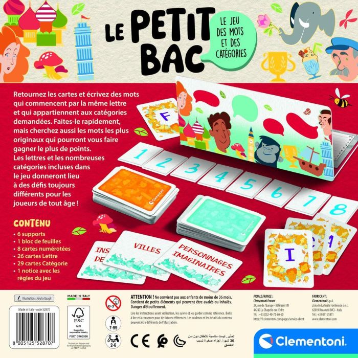 Clementoni CLE52870 El pequeño bac, juego de mesa 3 Clementoni CLE52870 El pequeño bac, juego de mesa 3