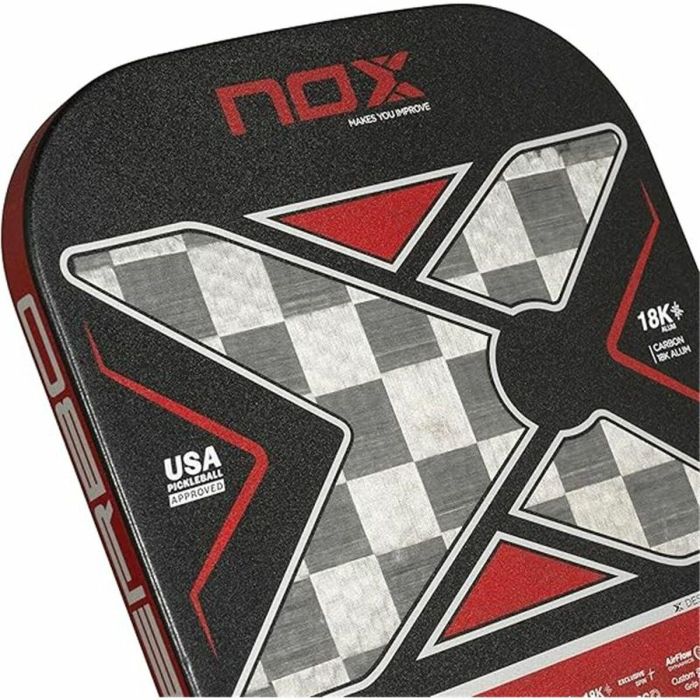 Pala de Pickleball Nox Nerbo Negro Fibra de carbono 3