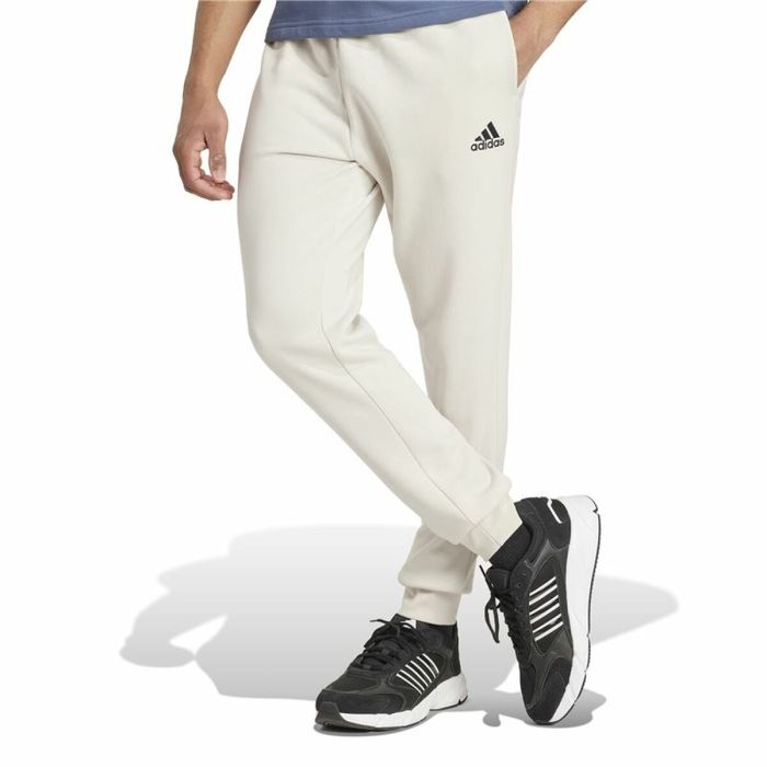 Pantalón Largo Deportivo Adidas Essentials Fleece Regular Tapered Blanco 3 Pantalón Largo Deportivo Adidas Essentials Fleece Regular Tapered Blanco 3