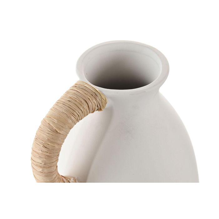 Jarron Scandi DKD Home Decor Blanco Natural 13.5 x 36 x 15 cm (2 Unidades) 1 Jarron Scandi DKD Home Decor Blanco Natural 13.5 x 36 x 15 cm (2 Unidades) 1
