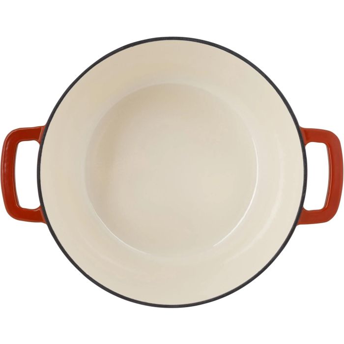 Cosy & Trendy Cacerola con tapa COS5401110056881 Hierro fundido esmaltado Ø28 cm 6,15 L Apta para todo tipo de cocinas Inducción Resistente al óxido 1