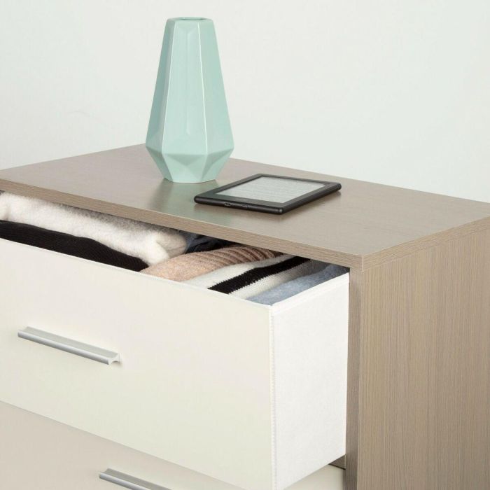 Cómoda Max Home Blanco Gris Moderno 58 x 112 x 30 cm 4 Cómoda Max Home Blanco Gris Moderno 58 x 112 x 30 cm 4