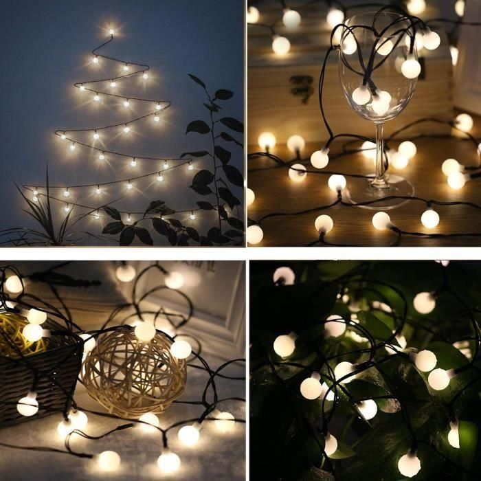LUMI GARDEN Guirnalda luminosa de bola Billy Solar - Luz blanca - 60 bolas - 700 cm 5 LUMI GARDEN Guirnalda luminosa de bola Billy Solar - Luz blanca - 60 bolas - 700 cm 5
