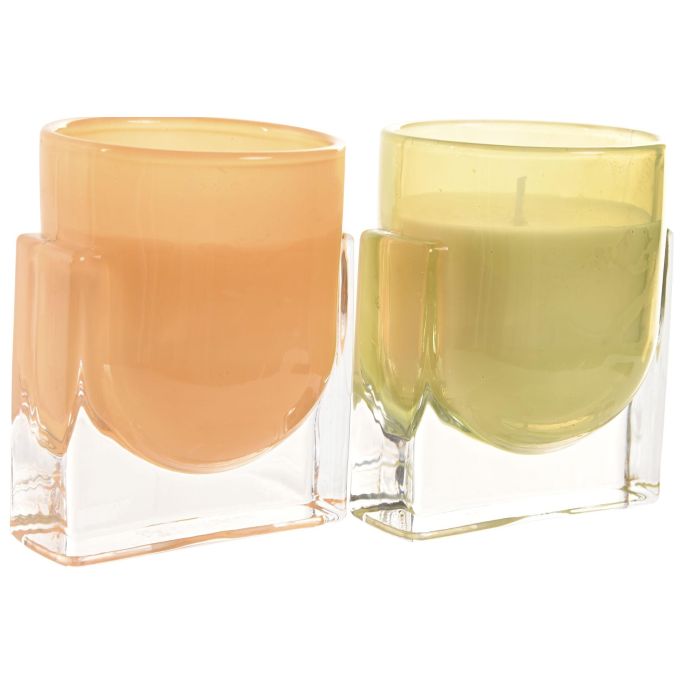 Vela Moderno DKD Home Decor Verde Camel 7 x 10 x 8 cm (6 Unidades) 1