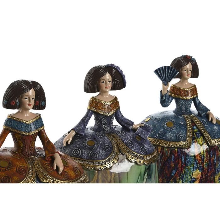 DKD Home Decor Figura Romantico Menina Resina Multicolor 15.5 x 25.5 x 21.5 cm (3 Unidades) 3 DKD Home Decor Figura Romantico Menina Resina Multicolor 15.5 x 25.5 x 21.5 cm (3 Unidades) 3