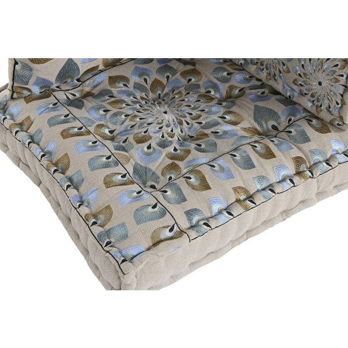 DKD Home Decor Sillon Azul Beige 150 x 76 x 20 cm Set de 4 1