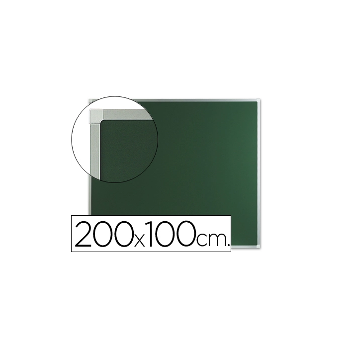 Q-connect Pizarra Verde Mural Marco Aluminio 200x100 cm Sin Repisa 0 Q-connect Pizarra Verde Mural Marco Aluminio 200x100 cm Sin Repisa 0