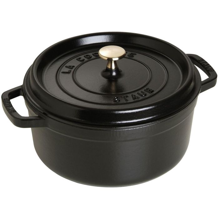 Staub La Cocotte Redonda 24cm Hierro Fundido - Negro