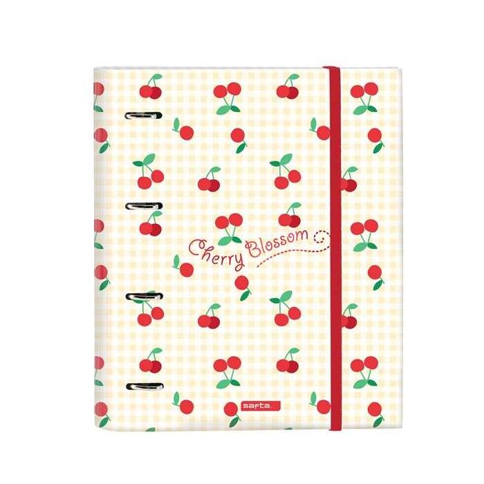 Carpeta de anillas Safta Cherry A4 Beige (27 x 32 x 3.5 cm) 2 Carpeta de anillas Safta Cherry A4 Beige (27 x 32 x 3.5 cm) 2