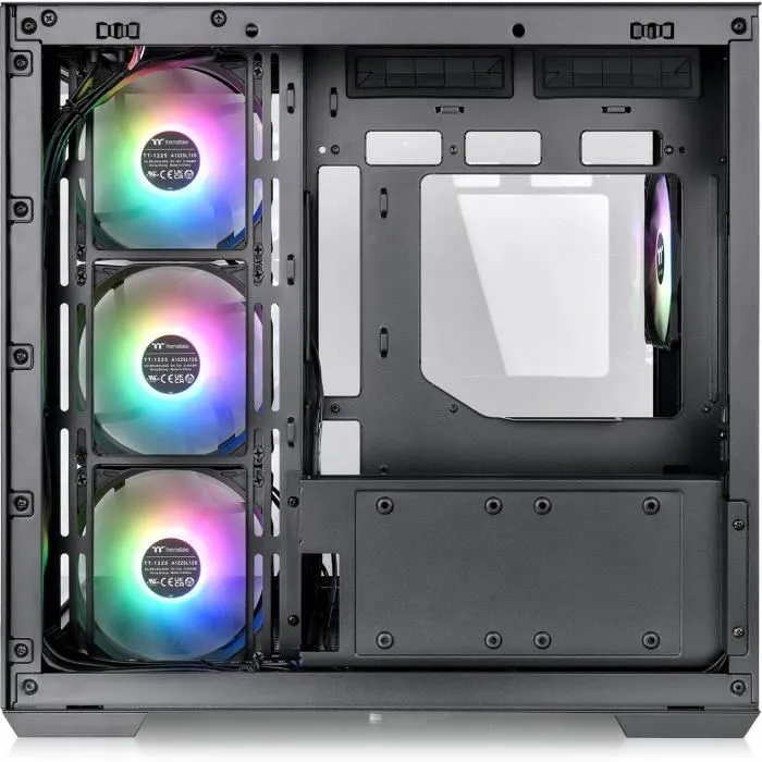 Thermaltake View 380 TG ARGB Black Midi Tower PC Negro con Vidrio Templado y Iluminación ARGB para Gaming