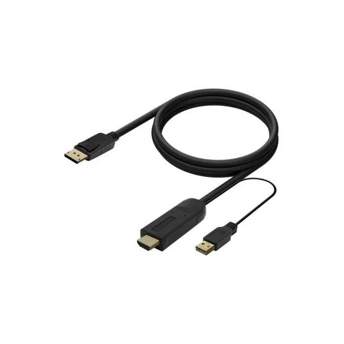 AISENS - CABLE CONVERSOR ACTIVO HDMI 2.0 + USB ALIM. A DISPLAYPORT V1.2, HDMI/M-USB/M-DP/M, NEGRO, 1.8M AISENS - CABLE CONVERSOR ACTIVO HDMI 2.0 + USB ALIM. A DISPLAYPORT V1.2, HDMI/M-USB/M-DP/M, NEGRO, 1.8M