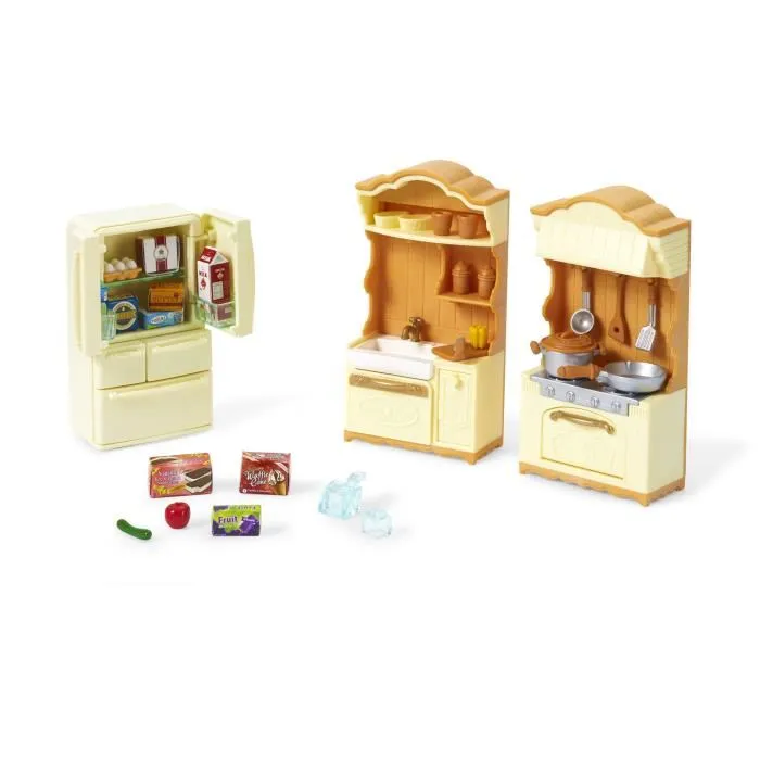 Sylvanian Families 5341 Cocina Amueblada, Conjunto con Todo lo Necesario para Amueblar una Cocina 1