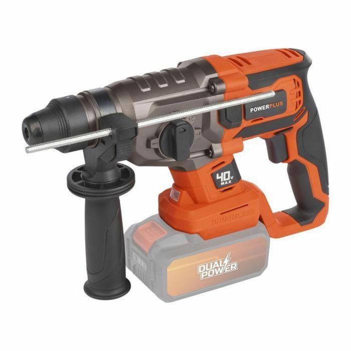 Dual Power PowDP15680 Martillo Perforador Inalámbrico 40V 5J SDS-Plus Sin Escobillas + 5 Accesorios (Sin Batería/Cargador) 4 Dual Power PowDP15680 Martillo Perforador Inalámbrico 40V 5J SDS-Plus Sin Escobillas + 5 Accesorios (Sin Batería/Cargador) 4