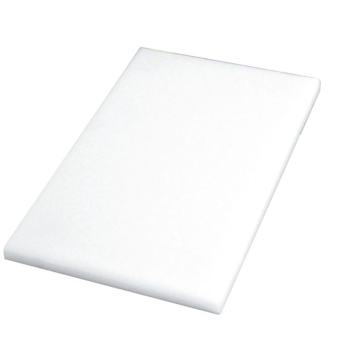 Quid Professional Tabla de Corte Polietileno Accessories 30x20x2 cm Blanca, Una Pieza, Fácil Limpieza, Apta Lavavajillas, Libre de BPA