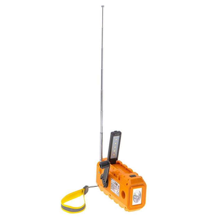 Adler Radio solar con manivela AD 1197, powerbank, linterna, FM, carga USB, 1200 mAh 10