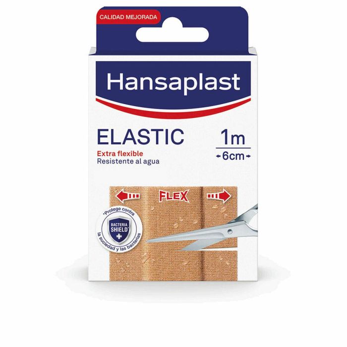 Hansaplast Apósito Tira HP ELASTIC Extraflexible 1 m x 6 cm, Corta a Medida y se Adapta a tus Movimientos, 1 Unidad