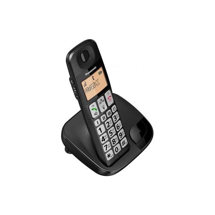 Panasonic KX-TGE310SP Teléfono Inalámbrico DECT Negro con Bloqueo de Llamadas, HAC, Modo Eco y Pantalla LCD 1.8" 2 Panasonic KX-TGE310SP Teléfono Inalámbrico DECT Negro con Bloqueo de Llamadas, HAC, Modo Eco y Pantalla LCD 1.8" 2