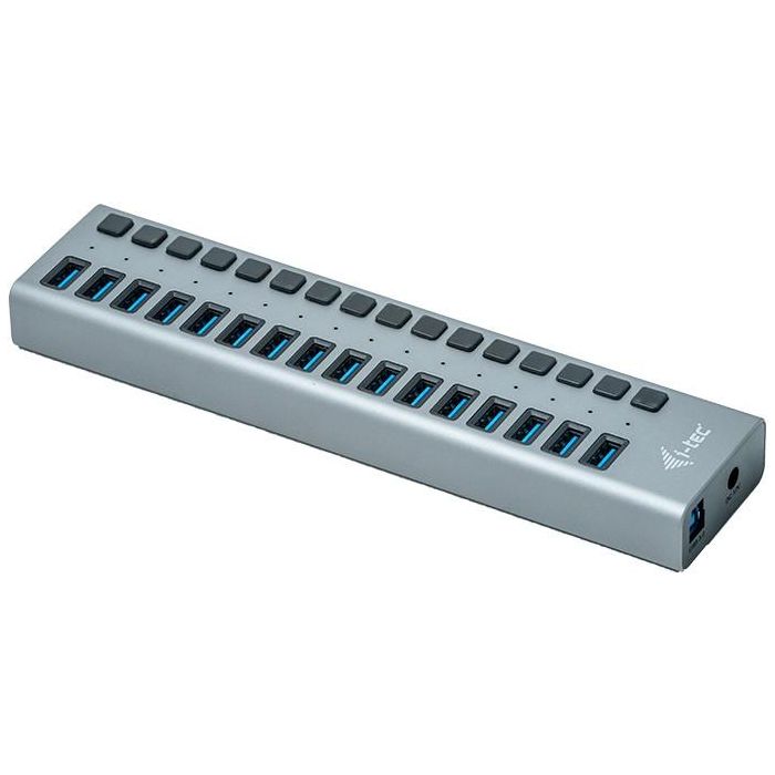 Hub USB i-Tec U3CHARGEHUB16 Gris 90 W 2 Hub USB i-Tec U3CHARGEHUB16 Gris 90 W 2