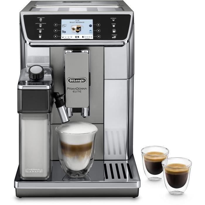 De'Longhi ECAM650.55.MS Cafetera Superautomática Espresso Conectada PrimaDonna Elite - LCD 3.5" - 8 Recetas - Depósito 2L - Gris 0 De'Longhi ECAM650.55.MS Cafetera Superautomática Espresso Conectada PrimaDonna Elite - LCD 3.5" - 8 Recetas - Depósito 2L - Gris 0