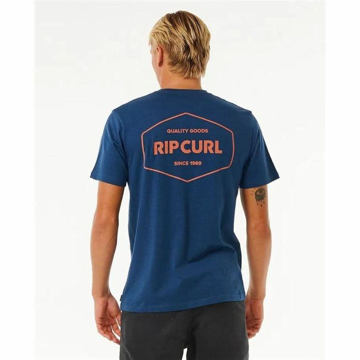 Camiseta de Manga Corta Hombre Rip Curl Stapler  Azul 4