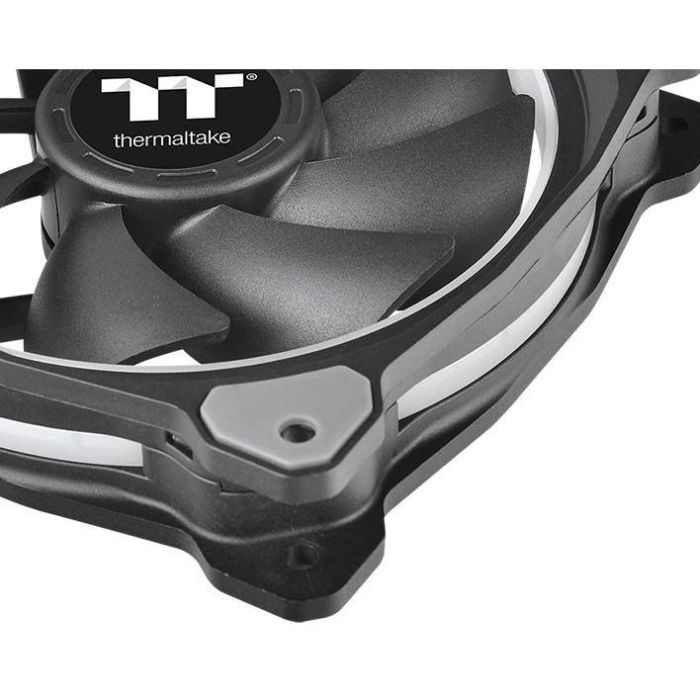 Thermaltake CL-F056-PL14SW-A Ventilador Riing Plus 14 LED RGB, 140mm, para Radiador, Negro, Premium, Pack de 3 1