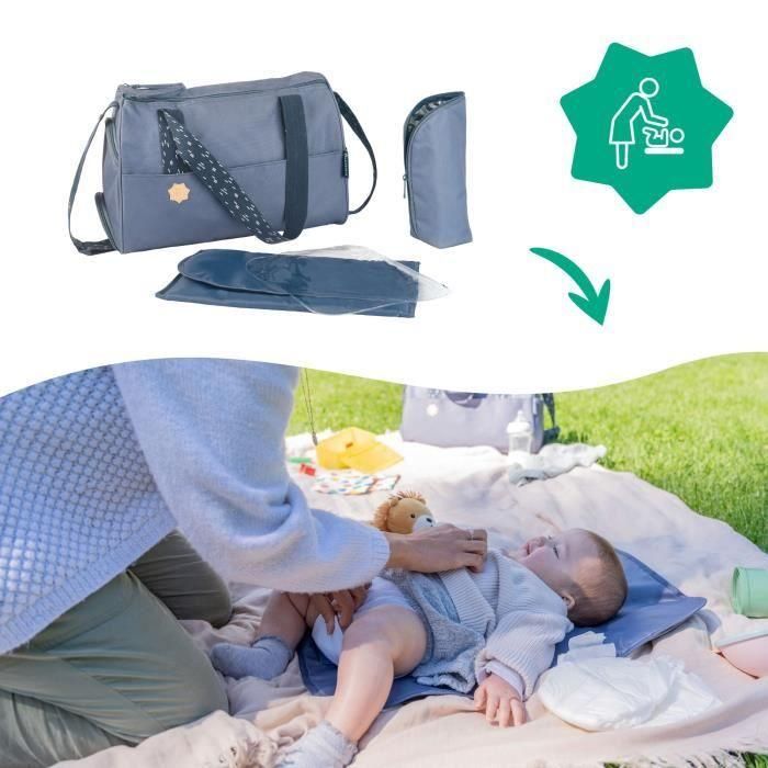 Bolso cambiador Badabulle Pocketstyle - Cambiador, Funda aislante, Funda, Accesorios para cochecito incluidos, Azul 4 Bolso cambiador Badabulle Pocketstyle - Cambiador, Funda aislante, Funda, Accesorios para cochecito incluidos, Azul 4
