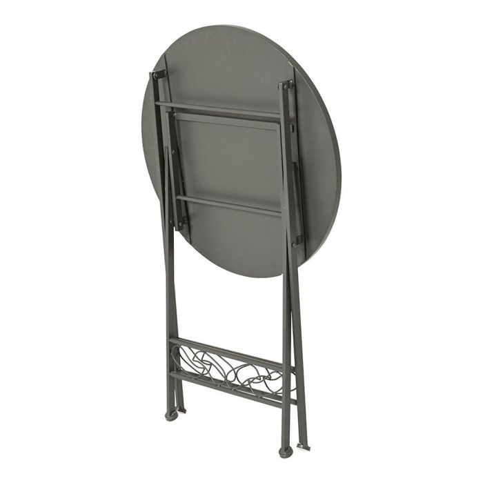 Mesa Bistro Plegable Exterior Metálica y Mosaico Color Negro Ø60 x 76 cm 2 Mesa Bistro Plegable Exterior Metálica y Mosaico Color Negro Ø60 x 76 cm 2