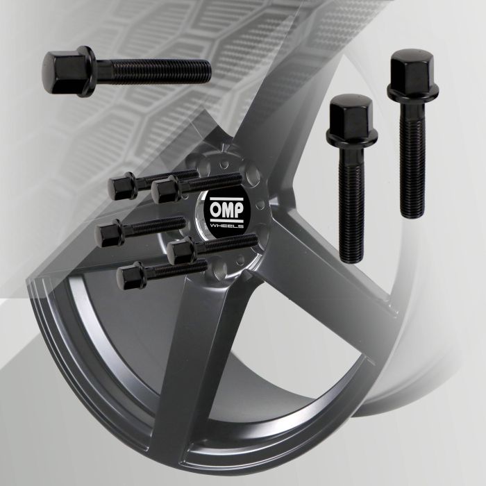 Omp Speed Juego De 4 Tornillos M12x1.5 Plano Largo 50 mm Llave 17 Color Negro Din 10.9 OMPS09641201 3 Omp Speed Juego De 4 Tornillos M12x1.5 Plano Largo 50 mm Llave 17 Color Negro Din 10.9 OMPS09641201 3