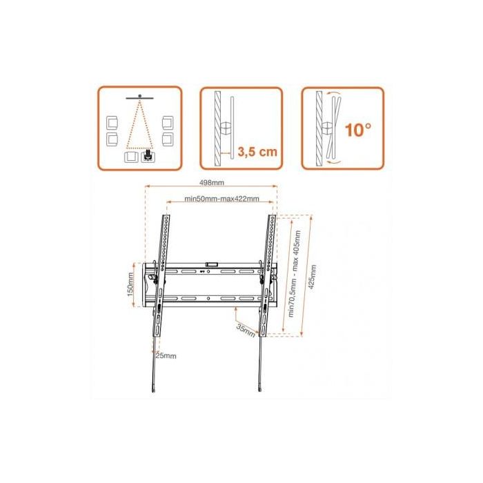 Soporte TV METRONIC 451064 35 kg 1