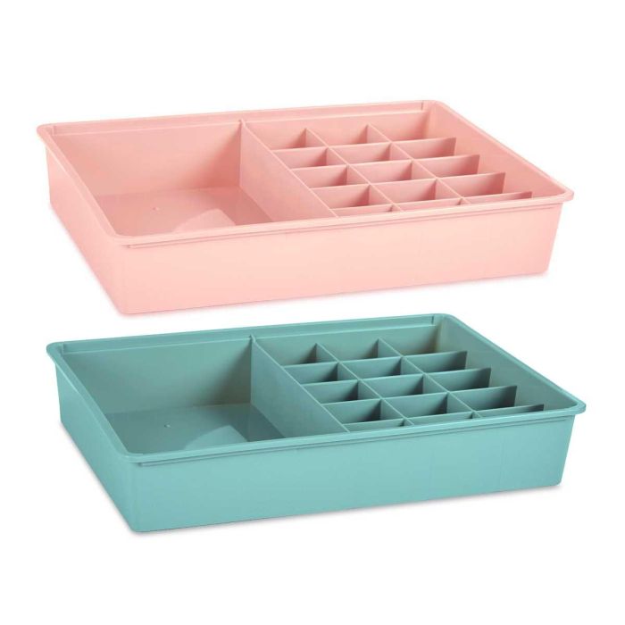 Organizador Cajon 16 Huecos Surtidos Col Rosa Verde Kipit 33X9CM (6 Unidades) 1 Organizador Cajon 16 Huecos Surtidos Col Rosa Verde Kipit 33X9CM (6 Unidades) 1