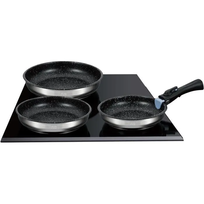 Arthur Martin AM2196 Juego de 3 sartenes 20-24-26 cm Acero Inoxidable Mango Extraíble Todos los Fuegos Inducción 1 Arthur Martin AM2196 Juego de 3 sartenes 20-24-26 cm Acero Inoxidable Mango Extraíble Todos los Fuegos Inducción 1