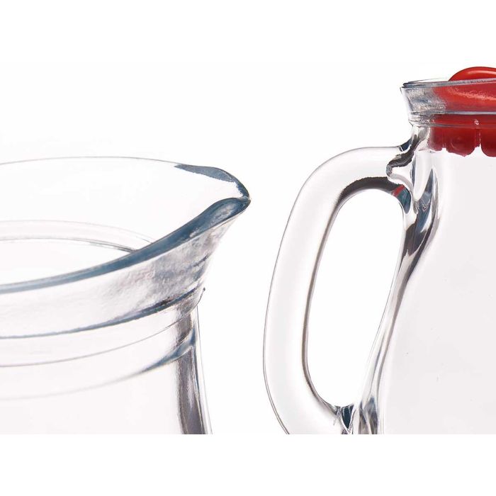 Jarra Bistro con Tapa Pasabahce 1000 ml - Vidrio y Plástico, 18x20x15 cm (6 Unidades) 3 Jarra Bistro con Tapa Pasabahce 1000 ml - Vidrio y Plástico, 18x20x15 cm (6 Unidades) 3