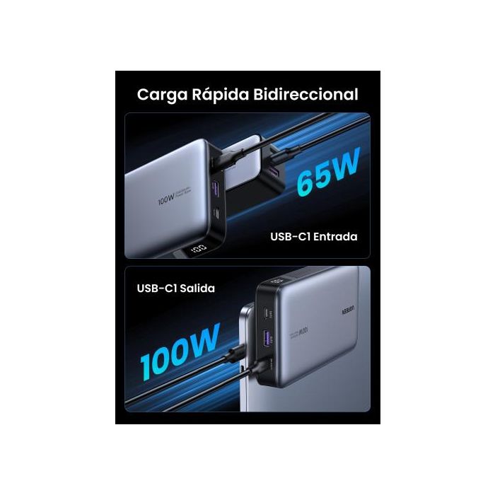 Ugreen 25188 Batería Externa 20000 Mah Gris 6 Ugreen 25188 Batería Externa 20000 Mah Gris 6