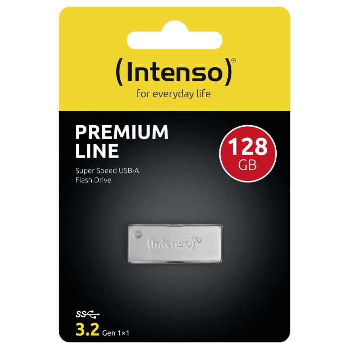 Intenso 3.0 Stick 128GB Premium Line Acero Inoxidable USB 3.2 Gen 1 Lectura 100 MB/s 1