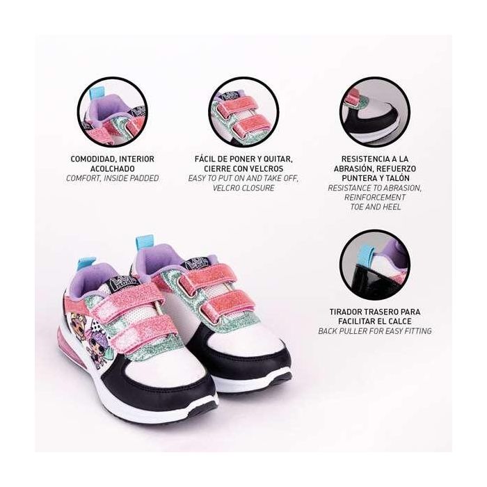 Zapatillas Deportivas con LED LOL Surprise! Velcro Negro 32 4