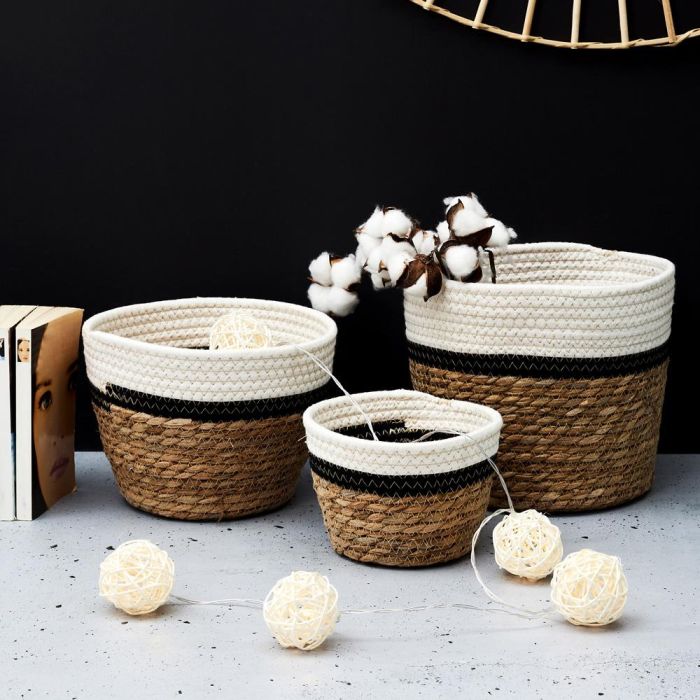 Home Deco Factory Juego De 3 Cestas Mirage Ecológico 1 Home Deco Factory Juego De 3 Cestas Mirage Ecológico 1