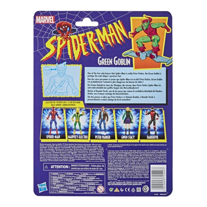 HASBRO Figura Marvel Spiderman Green Goblin Articulada 15cm con Accesorios 2