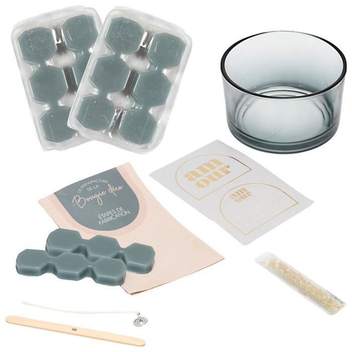 The Concept Factory Kit Hacer Vela Piedras Doradas Colección Bougie Material Vidrio Cristal Máquina 4