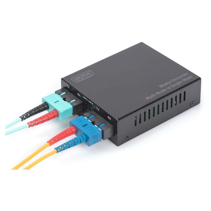 Digitus Convertidor de Medios Gigabit Multimode/Singlemode SC/SC - 1000 Mbit/s, 1000Base-SX, Ethernet Gigabit, Fibra SC 1 Digitus Convertidor de Medios Gigabit Multimode/Singlemode SC/SC - 1000 Mbit/s, 1000Base-SX, Ethernet Gigabit, Fibra SC 1