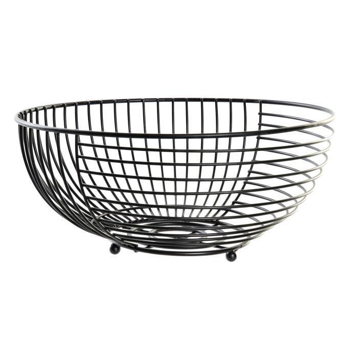 Frutero Loft DKD Home Decor Negro 28 x 12 x 28 cm