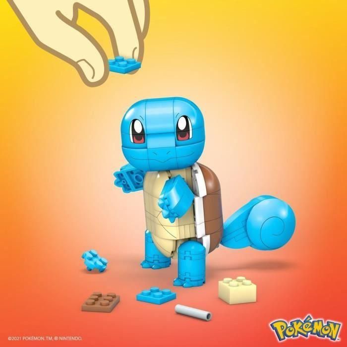 Mega Construx Squirtle Pokémon Figura Construible Bloques Tipo Agua con Efectos de Combate Articulada para Niños +7 Años 3