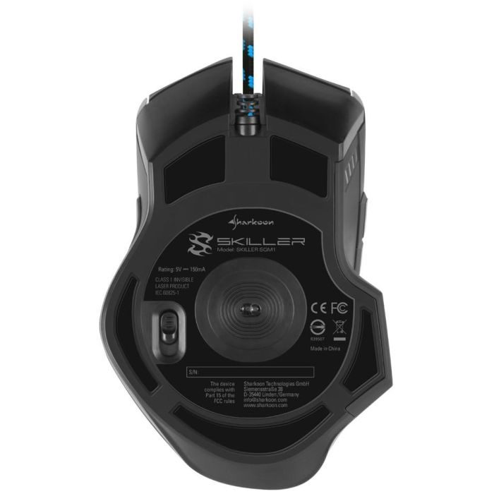 Sharkoon Skiller SGM1 Ratón Gaming Óptico Ergonómico USB 10800 DPI 12 Botones Programables para PC Negro 5 Sharkoon Skiller SGM1 Ratón Gaming Óptico Ergonómico USB 10800 DPI 12 Botones Programables para PC Negro 5