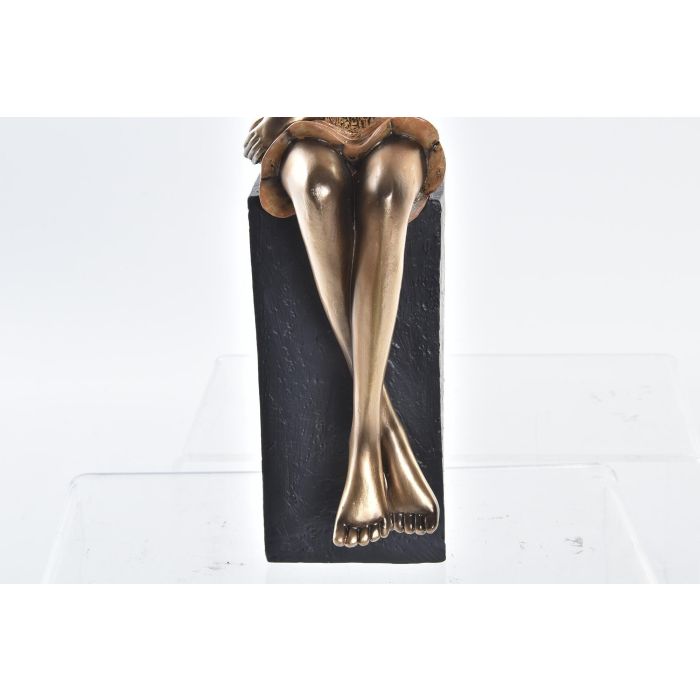 DKD Home Decor Figura Chica Resina Dorado Rojo Turquesa 10 x 35 x 9 cm (2 Unidades) 2