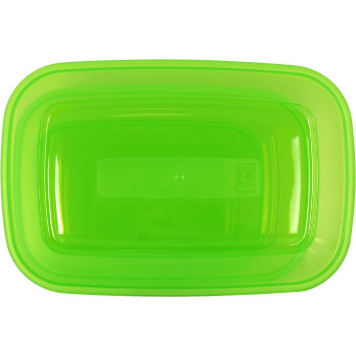 Tontarelli Set 3 Fiambreras Rectangulares 1L/2L/3L Tapa Verde Family (20 Cajas)