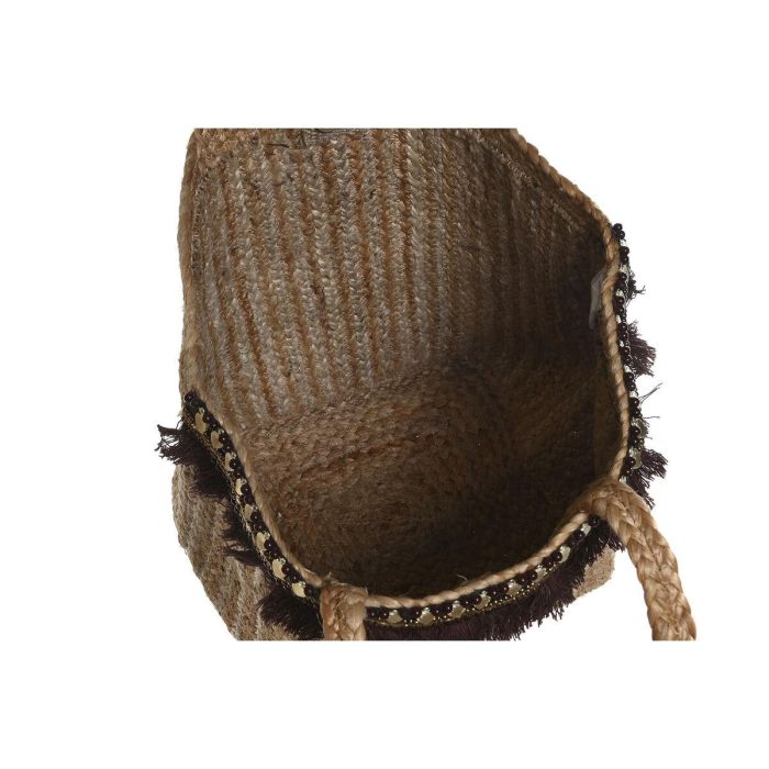 Bolso Mediterraneo DKD Home Decor Crema Marron 23 x 33 x 50 cm (2 Unidades) 3