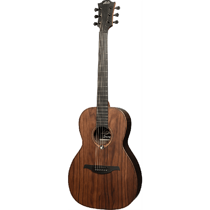 LAG Guitarra Acústica Parlor A/E Sauvage Natural Satinado Electroacústica Folk Tapa Sólida Brankowood Electrónica Stage-Lâg 2