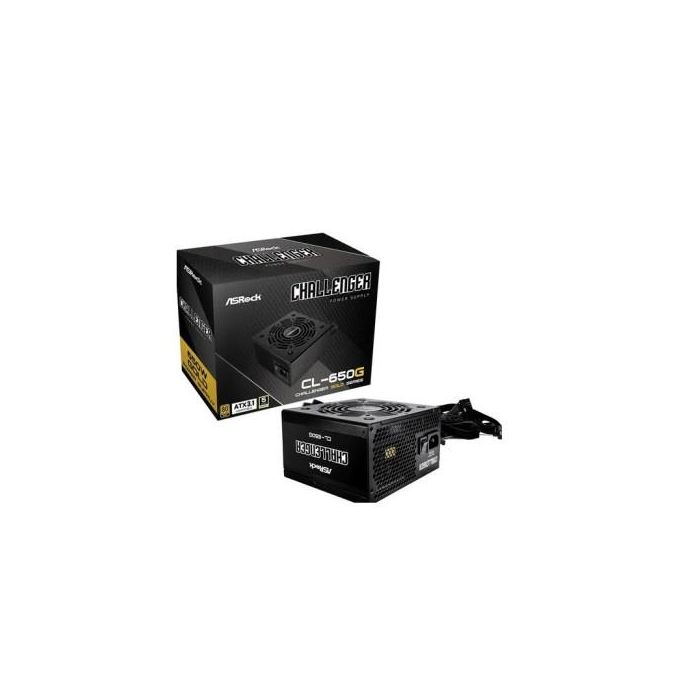 FUENTE ALIMENTACION ASROCK CL-650G,PSU,650W,80 PLUS GOLD,120MM,ACTIVE PFC,PCI-E (6+2 pin)x4,SATA (5 pin)x4 FUENTE ALIMENTACION ASROCK CL-650G,PSU,650W,80 PLUS GOLD,120MM,ACTIVE PFC,PCI-E (6+2 pin)x4,SATA (5 pin)x4