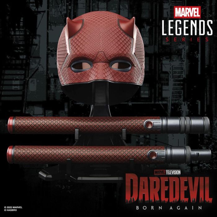 Replica Mascara + Baston de combate Born Again Daredevil Marvel Legends Series 4