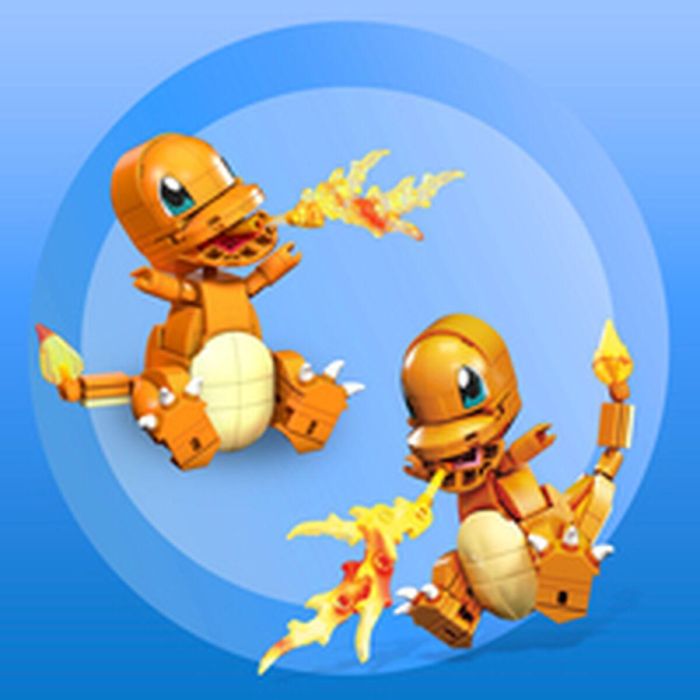 Mega Construx Pokémon Salameche: Figura de Construcción Articulada para Recrear Batallas, Tipo Fuego, 180 Piezas 14